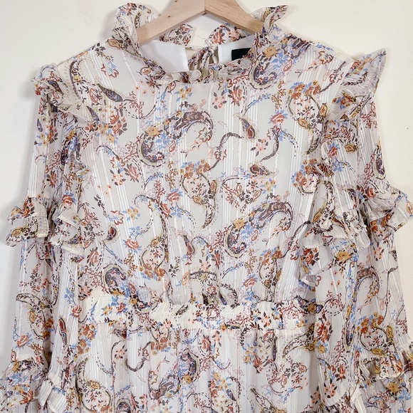 EN SAISON | RUFFLE NECK PAISLEY MINI DRESS - Picture 5 of 16